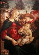 Sandro Botticelli Virgin and child with two angels Spain oil painting artist